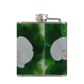 Flasques Elégante peinture d'orchidée tropicale blanche (Dos)