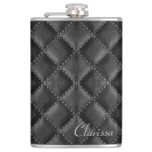 Flasques Élégantes femmes en cuir noir (Devant)