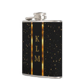 Flasques Elégants lacs d'or avec DO-IT-YOURSELF Monogramme (Gauche)