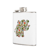 Flasques Eléphant Bébé Floral Coloré (Gauche)