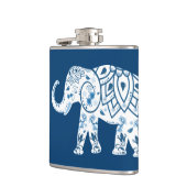 Flasques Eléphant bleu à motif orné (Gauche)