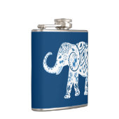 Flasques Eléphant bleu à motif orné (Droite)