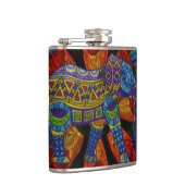 Flasques Eléphant orné coloré et Mandala (Droite)