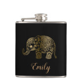 Flasques Eléphant Paisley Or Cute (Devant)