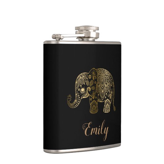 Flasques Eléphant Paisley Or Cute (Droite)