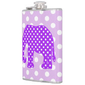 Flasques Éléphant pourpre et blanc de pois (Gauche)