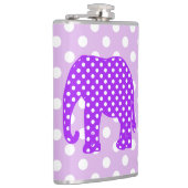 Flasques Éléphant pourpre et blanc de pois (Droite)