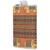 Flasques Eléphants Indiens, Orange Traditionnel Sans Seamle (Gauche)