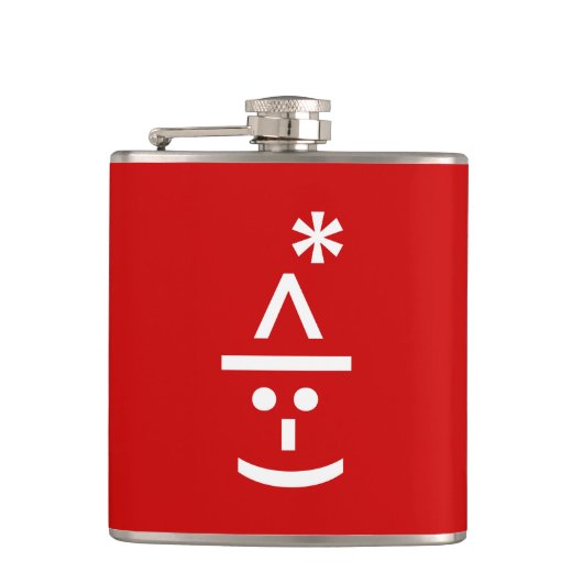 Flasques Elfe de Noël Emoticon Xmas ASCII Texte Art (Devant)