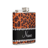 Flasques Empreinte de léopard de parties scintillant orange (Droite)