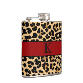 Flasques Empreinte de léopard élégant de monogramme et (Droite)