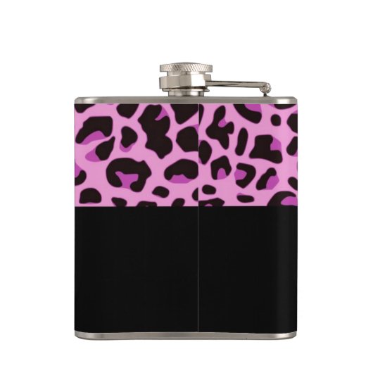 Flasques Empreinte de léopard rose avec bow (Dos)