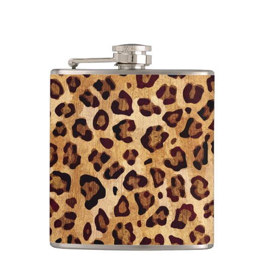 Flasques Empreinte de léopard Rustic Texture (Devant)