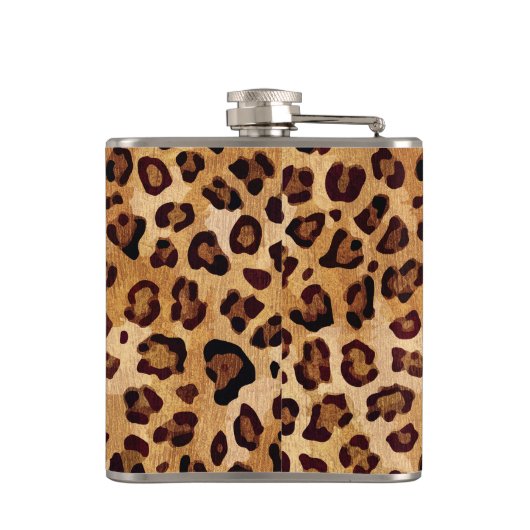 Flasques Empreinte de léopard Rustic Texture (Dos)