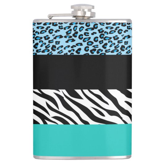 Flasques Empreinte de léopard, Zebra Print, Poster de anima (Devant)