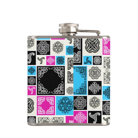 Flasques En Coque D'Urgence Se Déchirer Funny Noir & Blanc (Dos)