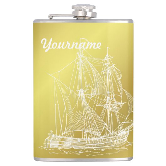Flasques en gold white and (Devant)
