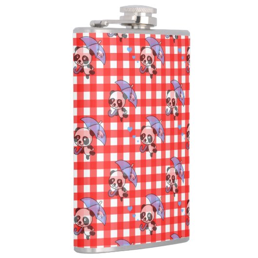 Flasques En vichy rouge mou (Droite)