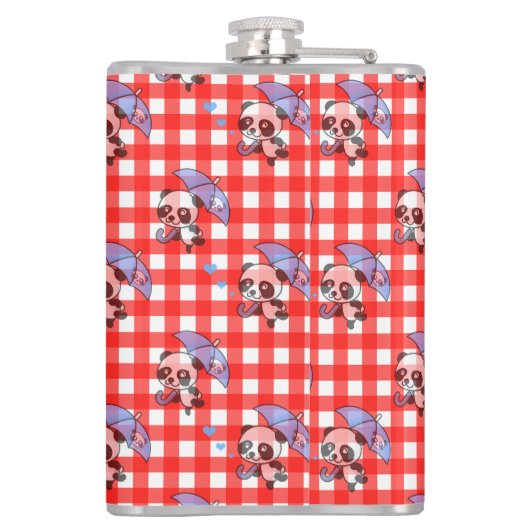 Flasques En vichy rouge mou (Dos)