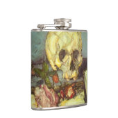 Flasques Encore la vie avec le crâne, bougie, livre par Pau (Droite)