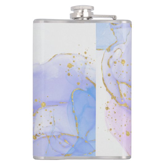 Flasques Encre d'alcool rose, pourpre et bleu (Dos)