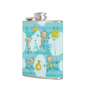 Flasques Enfants mignons jouant sur le motif de plage (Gauche)