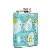 Flasques Enfants mignons jouant sur le motif de plage (Droite)