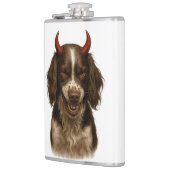 Flasques English Springer Spaniel naughty Devil Hip Flask (Gauche)