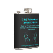 Flasques Enquêteur paranormal avec logo fantôme (Droite)