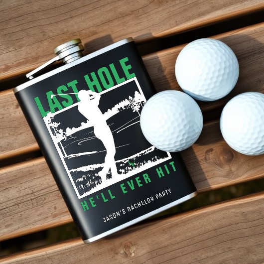Flasques Enterrement de vie de garçon Golf Dernier trou qu'