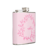 Flasques Enterrement de vie de jeune fille Rose Chaud Monog (Droite)