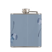 Flasques Épouse botanique bleu-dusté monogramme (Dos)