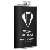 Flasques Épouser blanc noir de Groomsman de marié de (Droite)