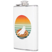 Flasques Équestre de chat pizza rétro (Gauche)