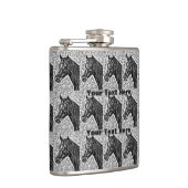 Flasques équine design noir et blanc image d'un cheval (Droite)