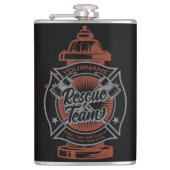 Flasques Equipe de Secourt de pompier AJOUTER UN NOM À L'Hy (Devant)