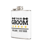 Flasques Équipe Marié Personnalisée Témoin de Mariage (Gauche)