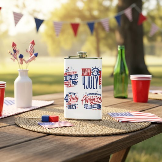 Flasques Esprit d'indépendance 4 juillet