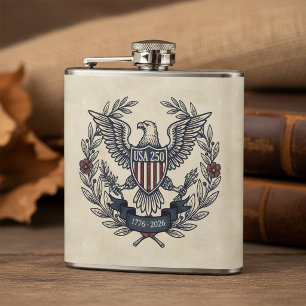 Flasques États-Unis 250 Aigle patriotique motif héritage Cr