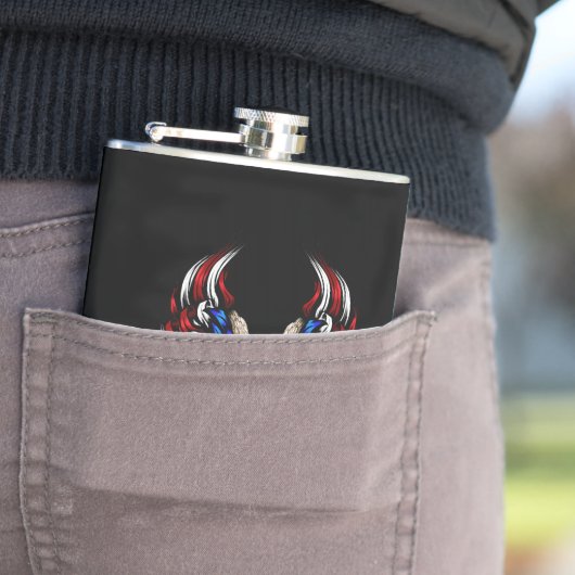 Flasques États-Unis Drapeau Bouclier d'aigle patriotique (In Situ)