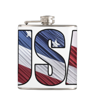 Flasques États-Unis en rouge blanc et bleu drapeau patrioti