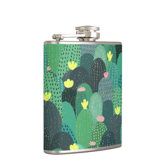 Flasques Été Vert Turquoise Cactus Gold points Design migno (Droite)