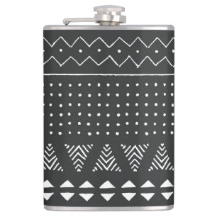 Flasques Ethnie tribale : motif noir blanc.
