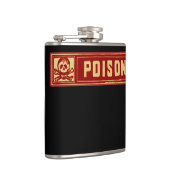 Flasques Étiquette de poison vintage crâne et os (Droite)