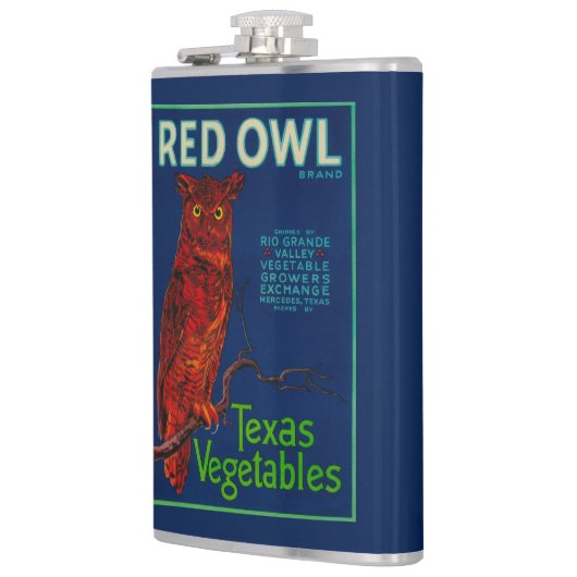 Flasques Étiquette végétal de hibou rouge (Gauche)