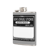 Flasques Étiquette vintage Drugstore (Gauche)