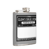 Flasques Étiquette vintage Drugstore (Droite)