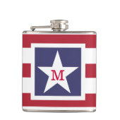 Flasques Étoiles et rayures Monogramme Stylisé (Devant)