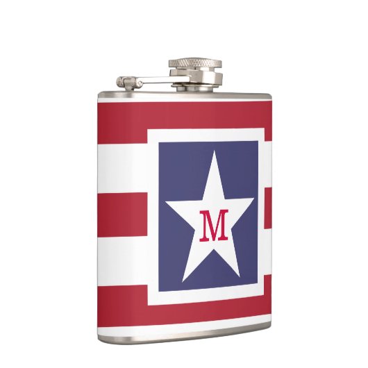 Flasques Étoiles et rayures Monogramme Stylisé (Droite)