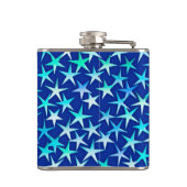 Flasques Étoiles satinées, bleu pâle sur cobalt (Dos)
